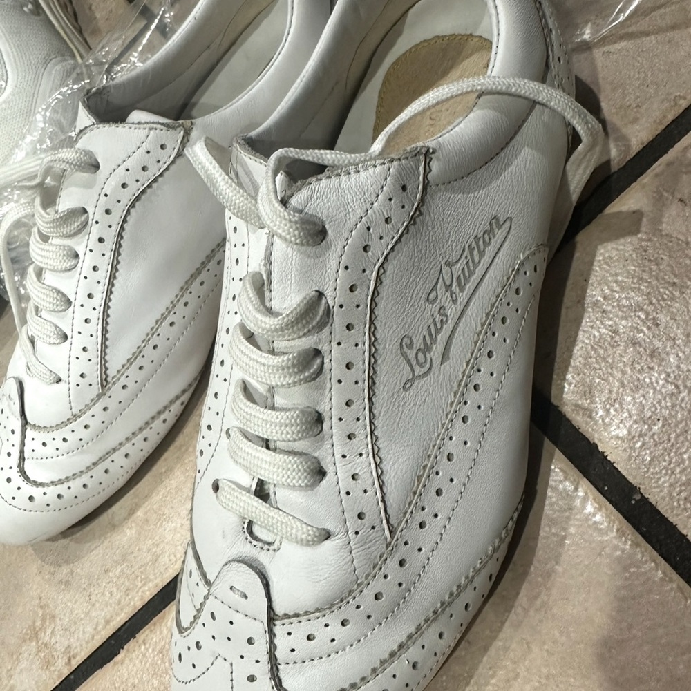 Louis Vuitton White Leather Sneakers